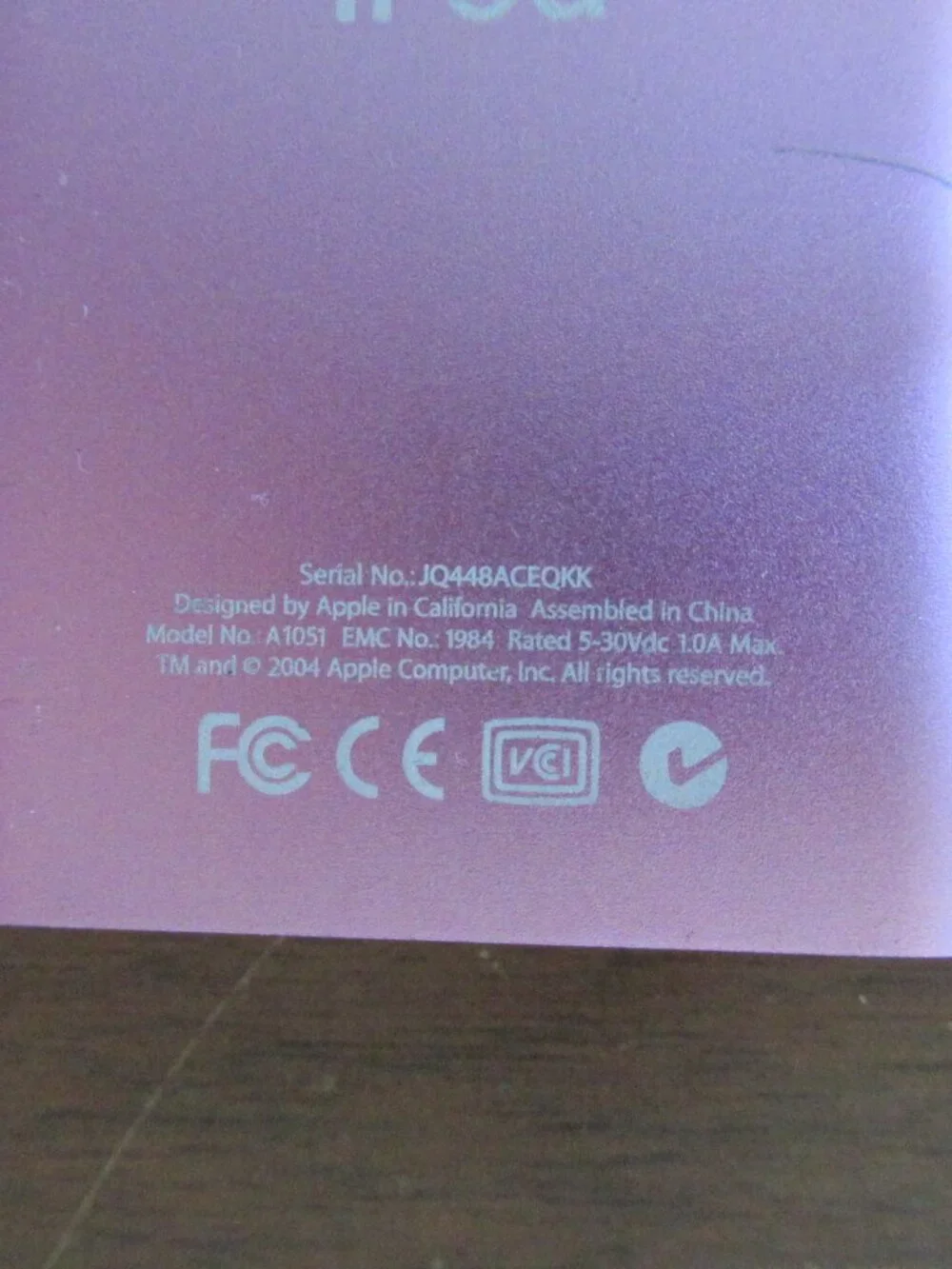 Apple iPod Mini Pink A1051 4GB Vintage MP3 Player Charging Cable Bundle